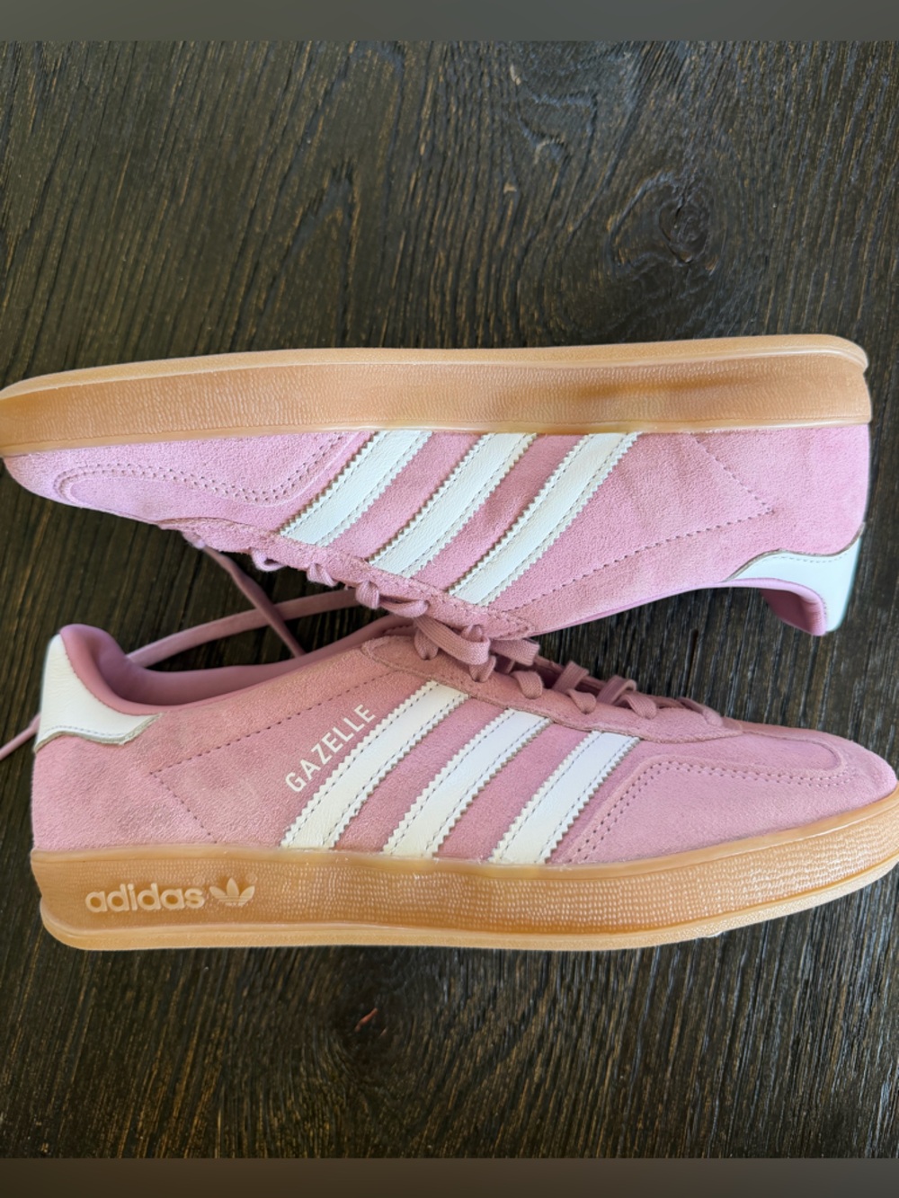 Adidas Gazelle Women's Size 7 Athletic Shoes Pink White Training Sneakers